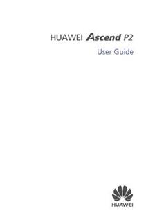 Huawei Ascend P2 manual. Camera Instructions.